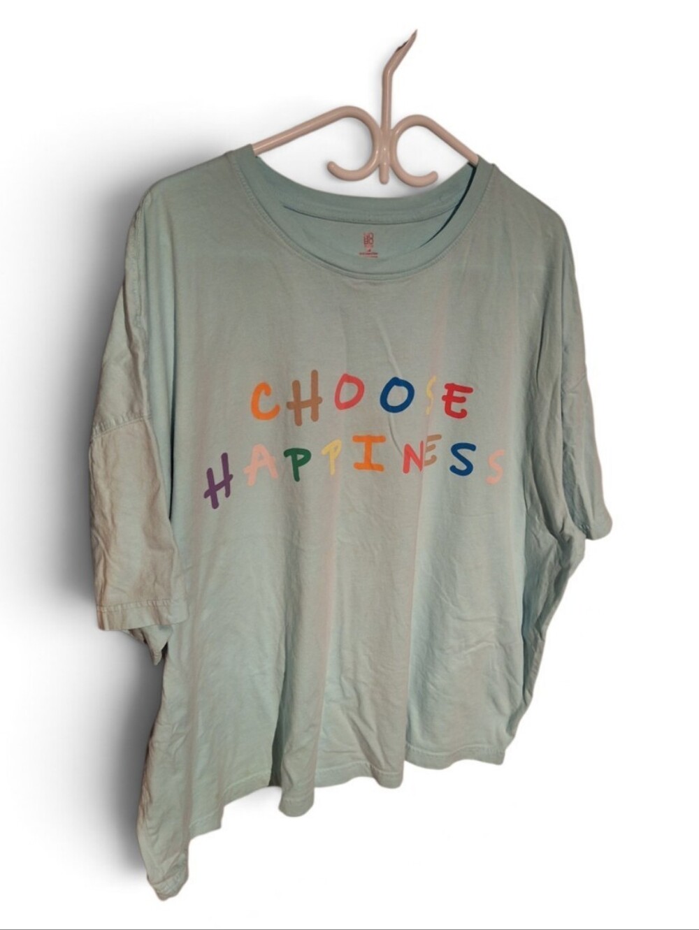 Nobo Choose Happiness Colorful Short Sleeve Tshirt Size 4X